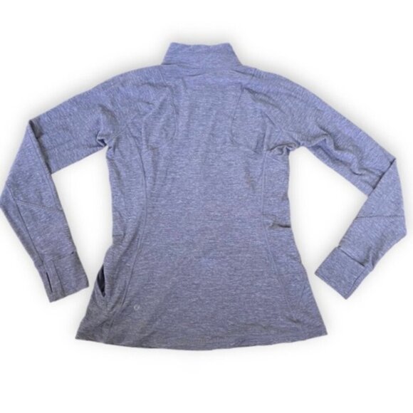 Lululemon Race Your Pace 1/2 ZipHeathered Slate size 12 - Picture 4 of 11